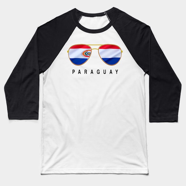 Paraguay Sunglasses Baseball T-Shirt by JayD World